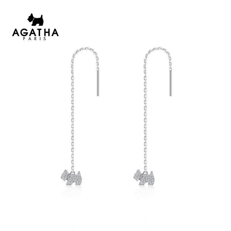 AGATHA 瑷嘉莎925银耳环女小狗耳线设计感高级气质 265元（需买2件，共530元）
