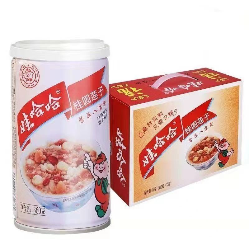 娃哈哈桂圆莲子八宝粥罐装休闲速食美味组合360g×12罐早餐营养 ￥42.5