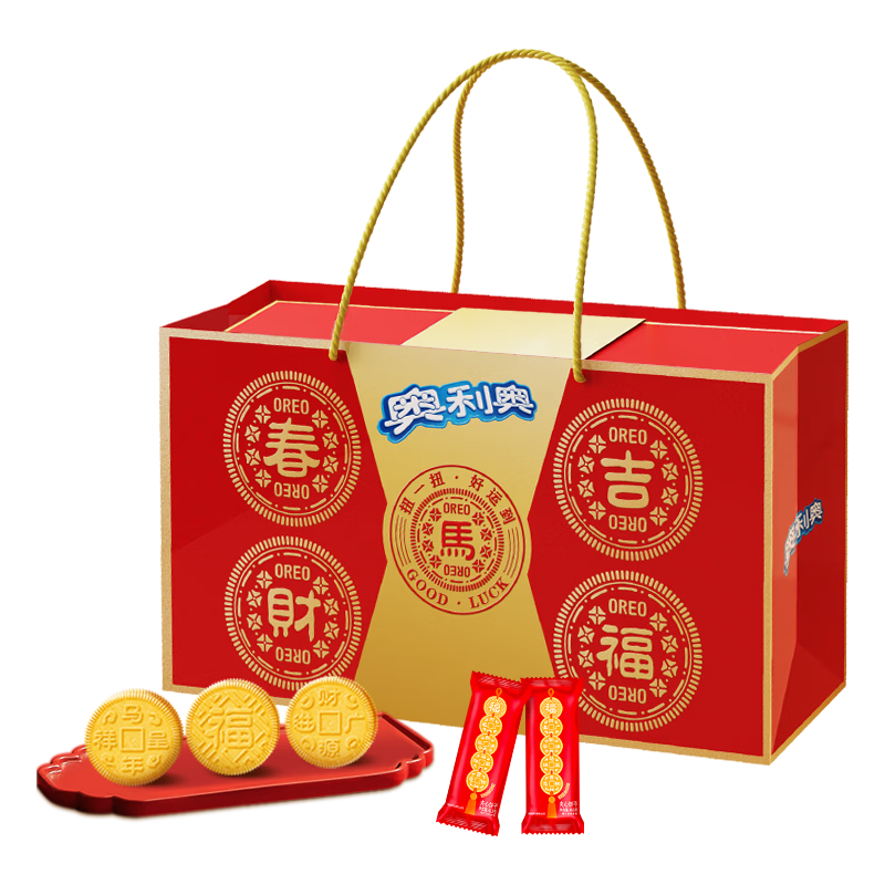 移动端、京东百亿补贴：奥利奥 马年生肖年货礼盒1064g 48.91元