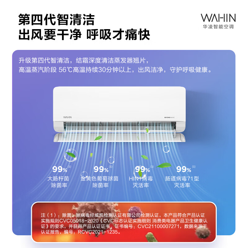 以旧换新补贴、PLUS会员：WAHIN 华凌 KFR-35GW/N8HL1Pro 新一级能效 壁挂式空调 1.5