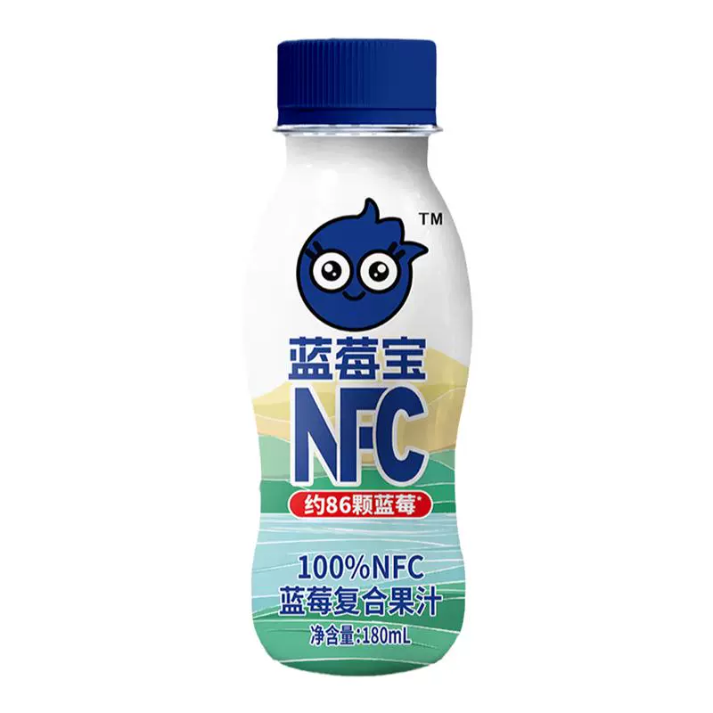 福兰农庄 蓝莓宝100%NFC180ml*8盒86颗蓝莓礼盒临期 ￥22