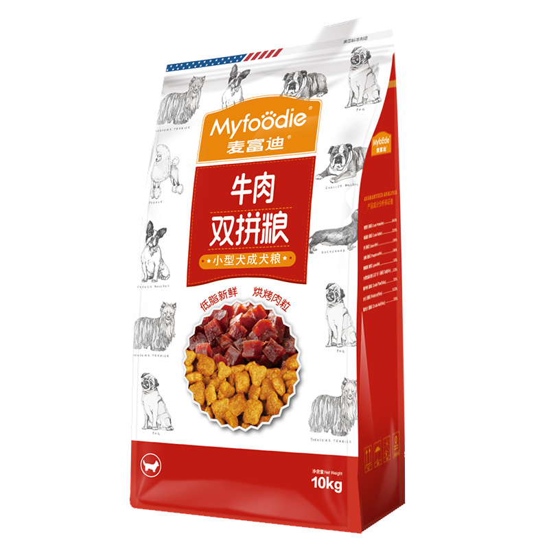 Myfoodie 麦富迪 牛肉双拼小型犬成犬狗粮 389元（需用券）