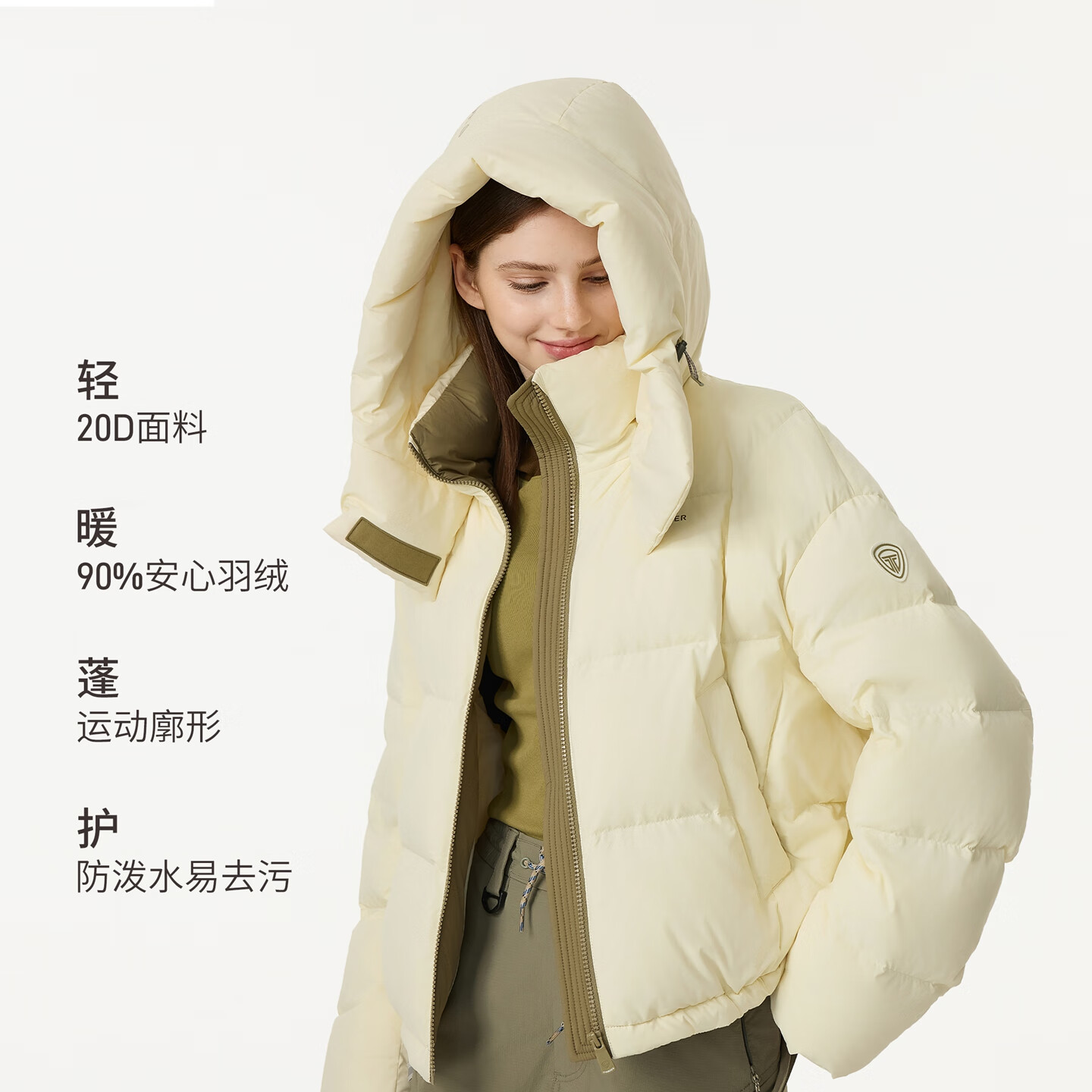 坦博尔 五折最后一天 羽绒服女可脱卸帽TB5530328D 454.3元（需用券）