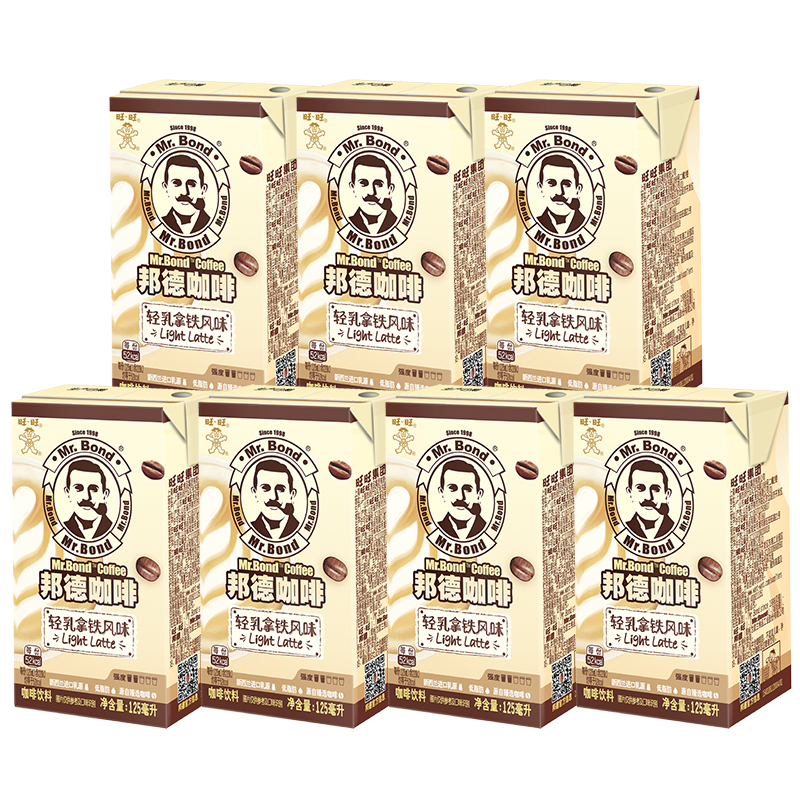 Mr.Bond 邦德 旺旺邦德咖啡即饮咖啡饮料轻乳丝滑拿铁125ml*7盒 8.91元