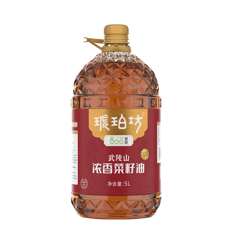 琥珀坊武陵山浓香菜籽油5L 食用油植物油 酉阳特产 38.71元