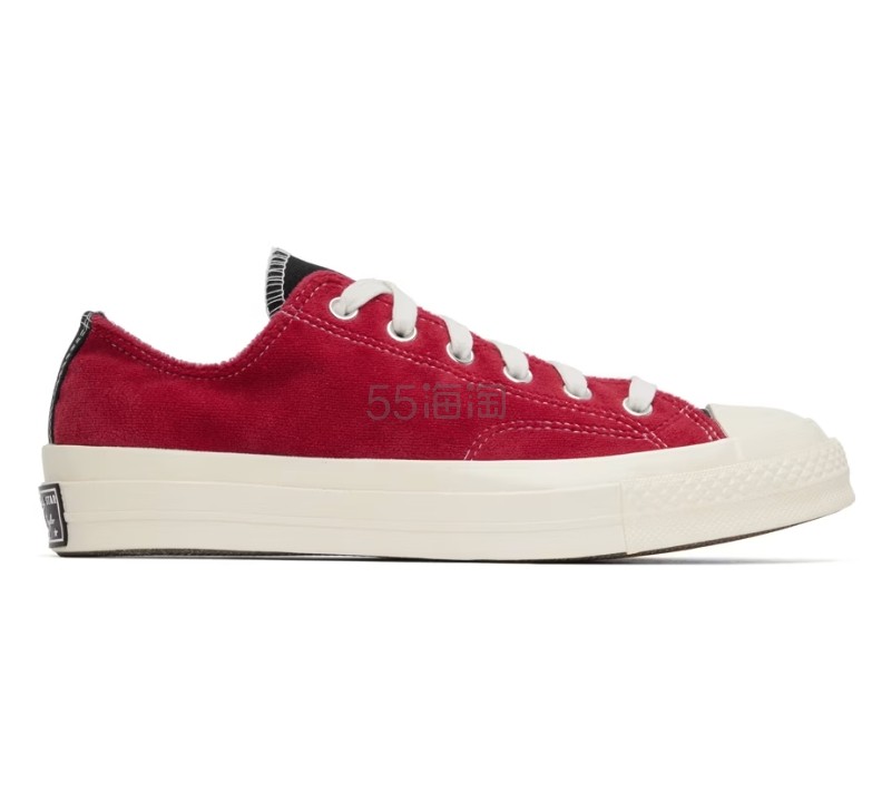 SSENSE:Converse Black & Red Chuck 70 OX 帆布鞋