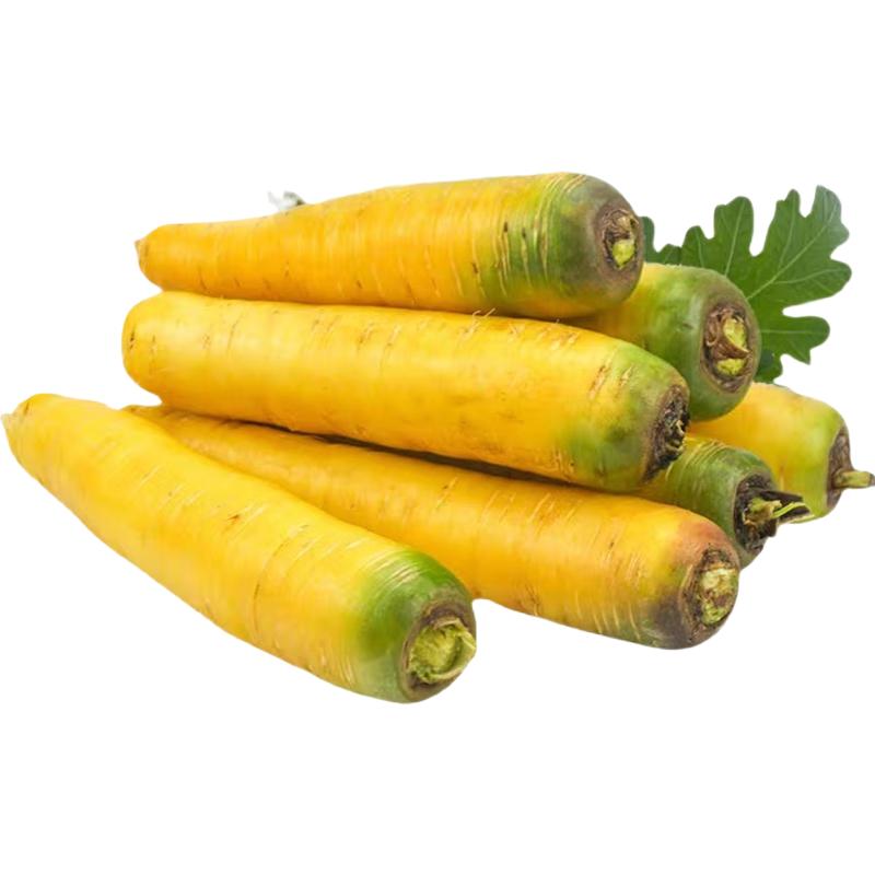 京地达 山东带泥黄胡萝卜当季新鲜蔬菜黄色萝卜2斤单果100g+源头直发 10.7元