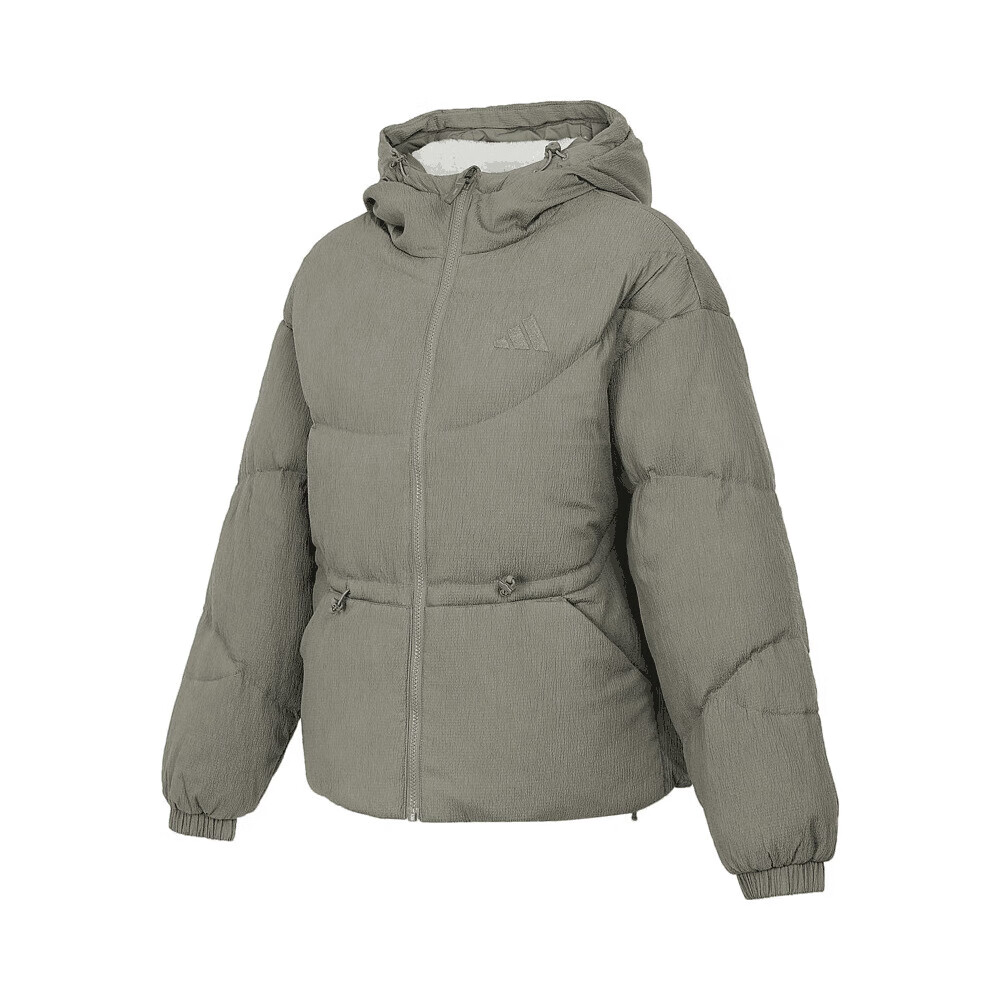 移动端、京东百亿补贴：adidas 阿迪达斯 男冬季常规款鸭绒600蓬卵石灰连帽