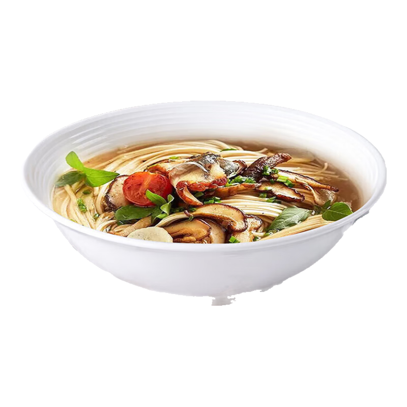 7英寸横纹碗敞口深口陶瓷碗拌面碗汤碗餐盘防烫釉下彩加厚 7英寸4个 8.89元