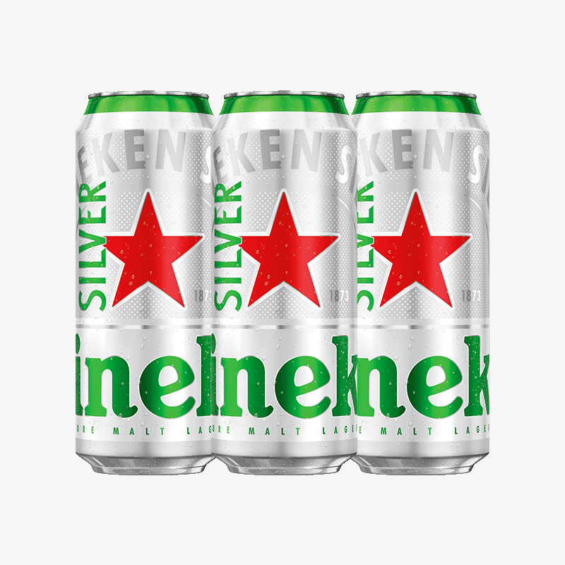 88VIP：Heineken 喜力 星银（Heineken Silver）啤酒500ml*3听 14.2元