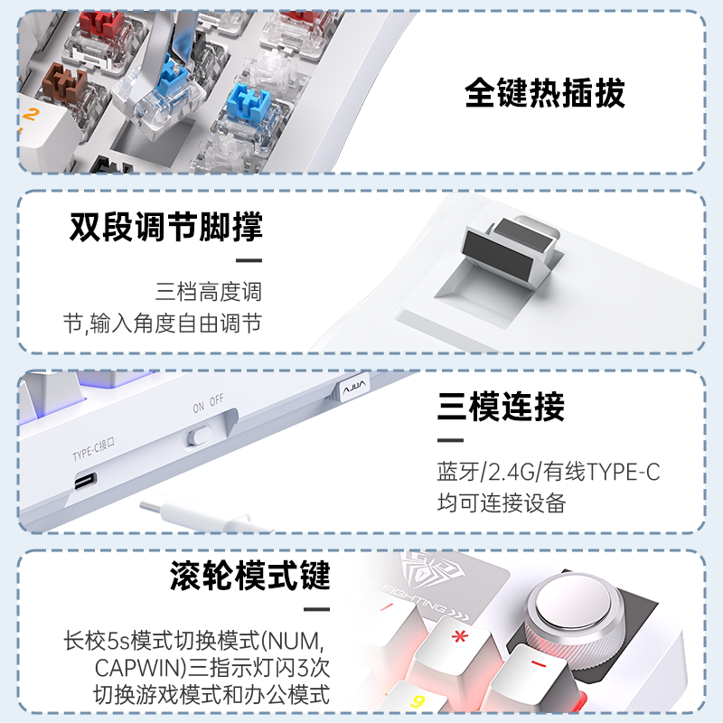 狼蛛 S98Gasket结构 全键热插拔 机械键盘 116.1元 - 86线报