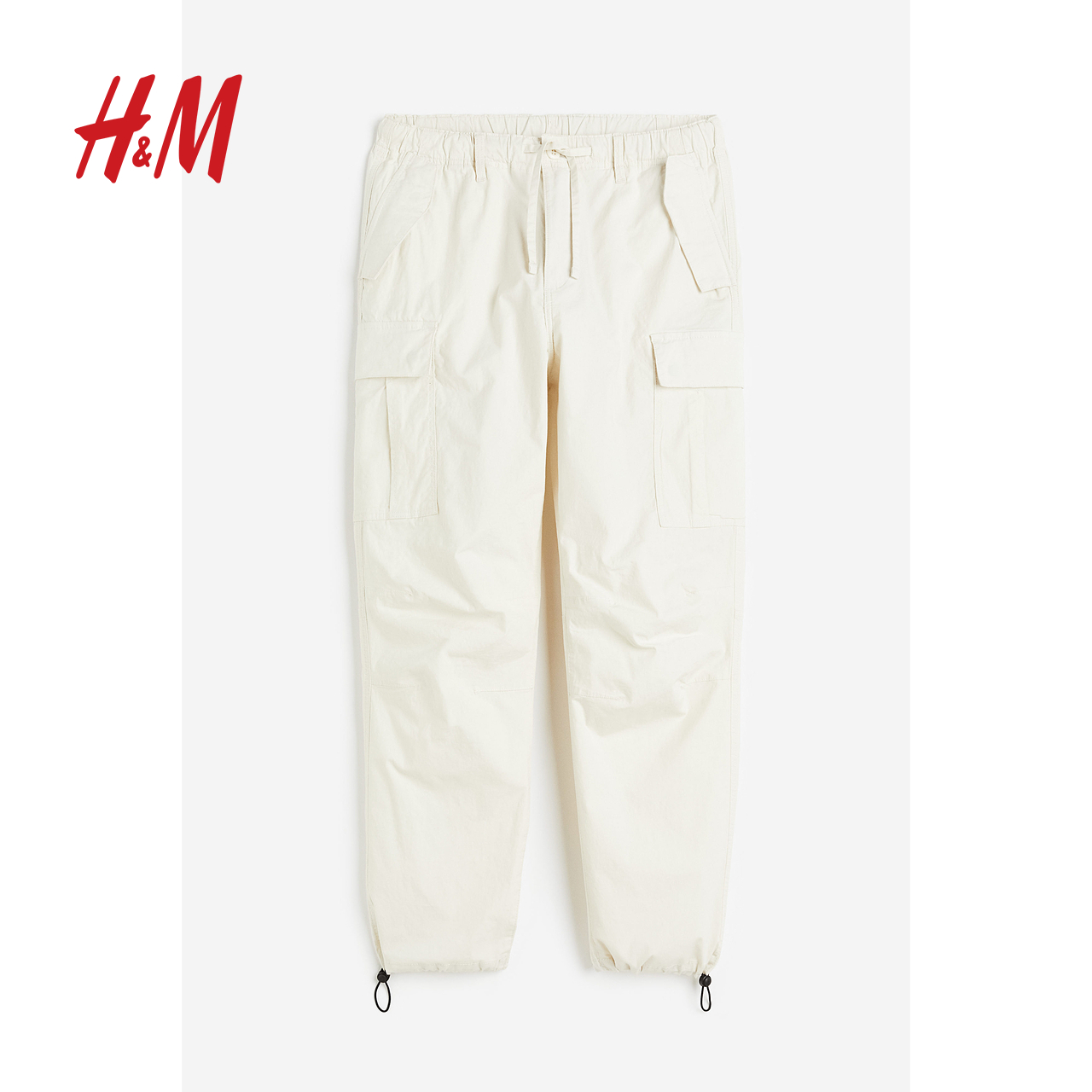 H&M H男装休闲裤多口袋工装裤长裤1106189 72元