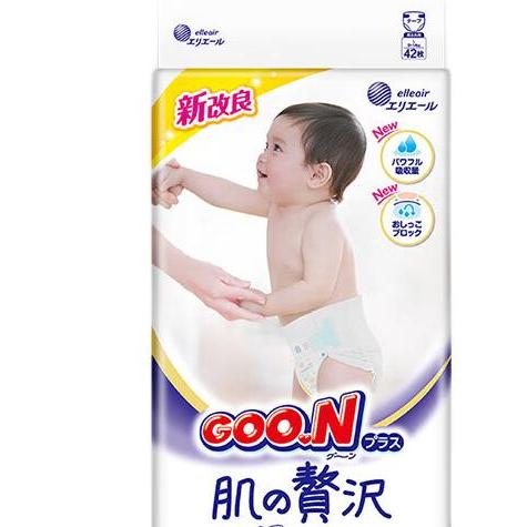 有券的上、PLUS会员：GOO.N 大王 新奢华肌系列 纸尿裤 L42片 40.93元（需买3件