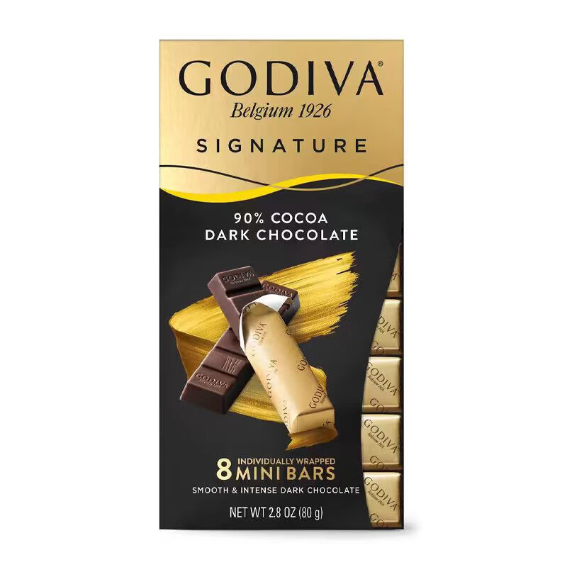 GODIVA 歌帝梵 醇享系列90%黑巧克力80g进口 临期清仓 23.9元