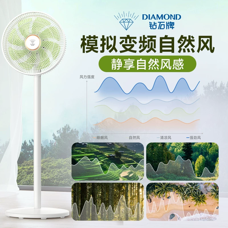 钻石牌 电风扇2025家用落地扇直流变频大风力电扇一级能效风扇 129.53元 - 86线报