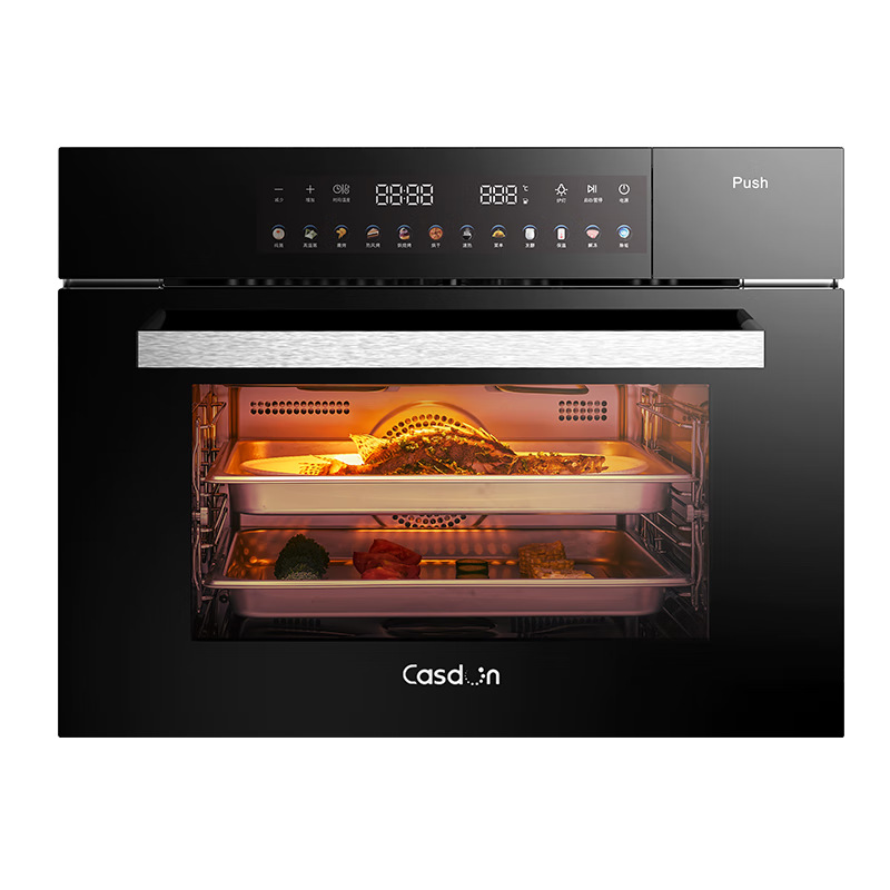 预售、plus会员：CASDON凯度 蒸烤箱一体机嵌入式蒸烤炸三合一56L SR5621SC15-FM 27