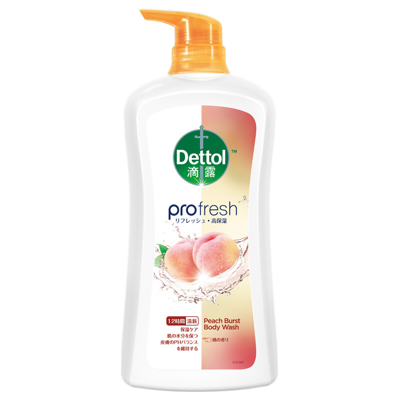 88VIP：Dettol 滴露 清甜水蜜桃香清爽保湿沐浴露 950g 21.9元