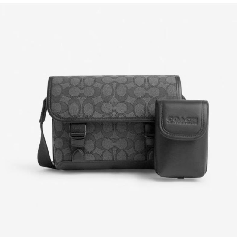COACH 新款男包LEAGUE斜挎包炭黑CU370 生日礼物 1181.55元（需用券）