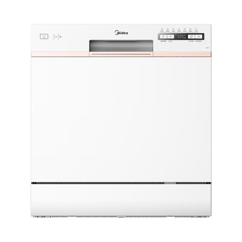 PLUS会员：Midea 美的 AQ80 台嵌两用洗碗机 10套 极地白 2237元包邮+9.9元购卡（