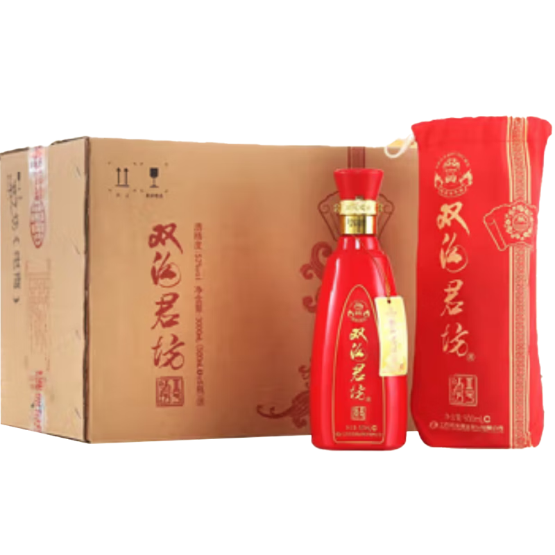 PLUS会员：双沟 珍宝坊 红君坊 II号 浓香型 52度 500ml 简约装 喜酒 婚宴白酒 52