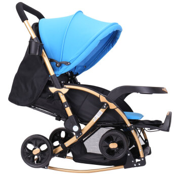 宝宝好 婴儿推车可坐可躺双向折叠婴儿车夏季冬季通用 可做摇椅 C3蓝色 349