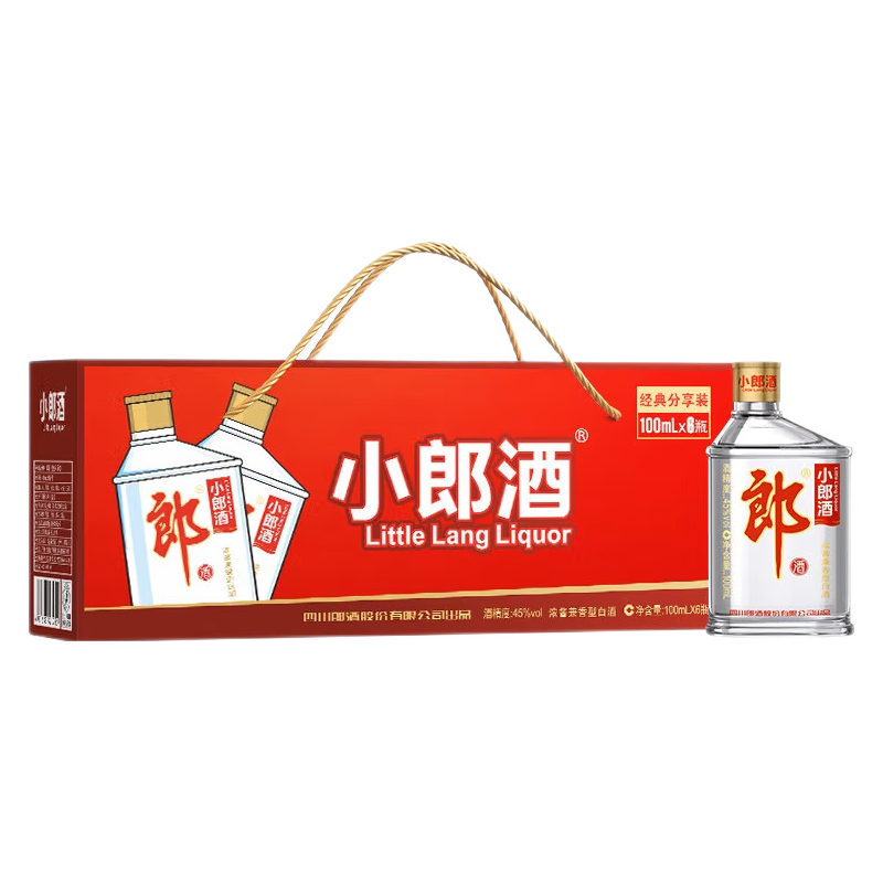 郎酒 小郎酒 兼香型白酒 45度 100mL*24瓶 整箱装 （年份随机） 339元
