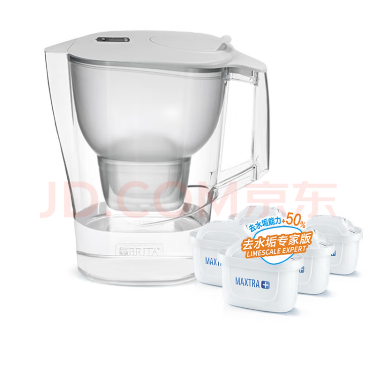 BRITA 碧然德 晨汐水壶灰色+专家版滤芯5枚（到手1壶6芯） 101.58元（需用券）