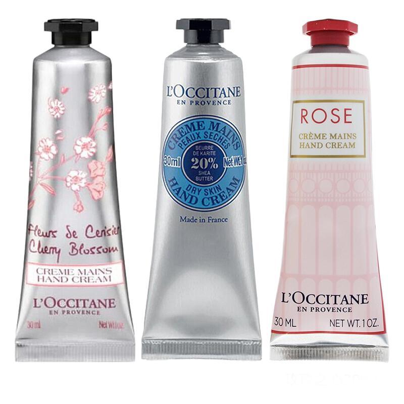 移动端：L'OCCITANE 欧舒丹 护手霜套装(樱花+乳木果+玫瑰各30ml)礼盒保湿滋润