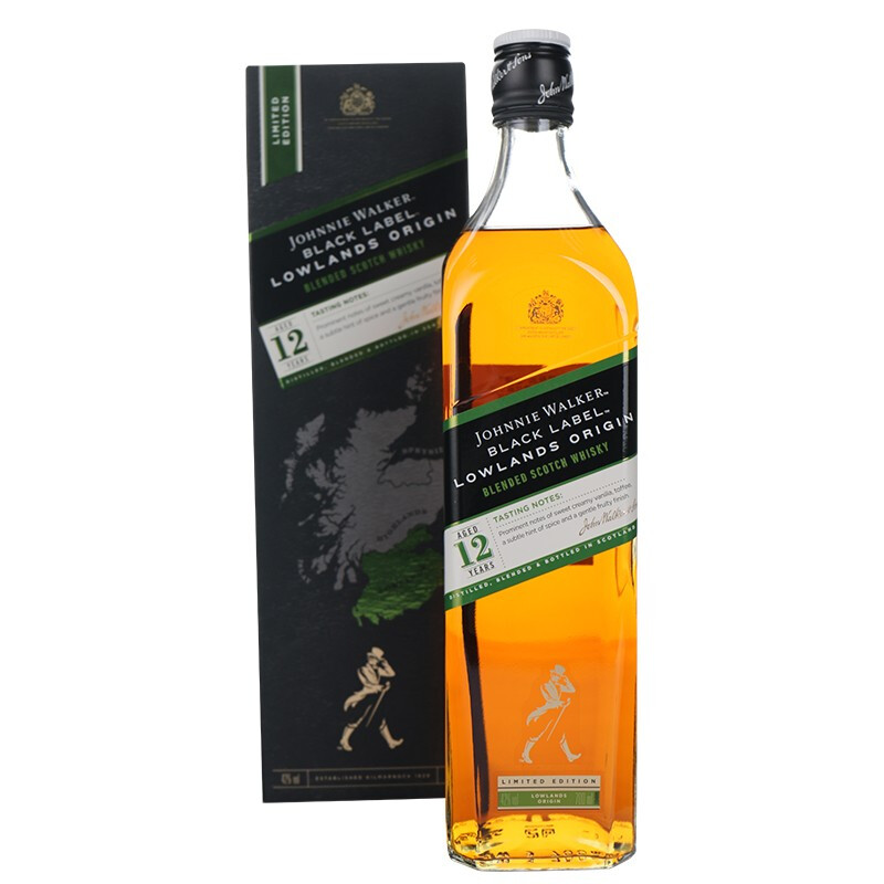 JOHNNIE WALKER 尊尼获加 低地区 12年 黑牌 调和 苏格兰威士忌 42%vol 700ml 196元（