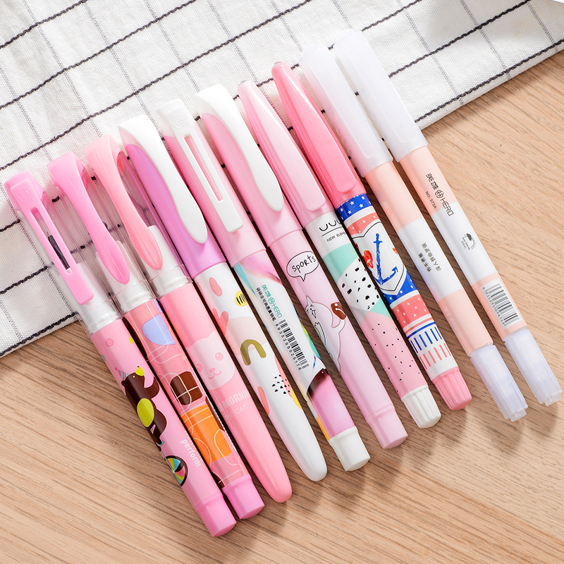 hero英雄铱金钢笔轻巧卡通清新风女生款粉色ef尖10支装39元需用券