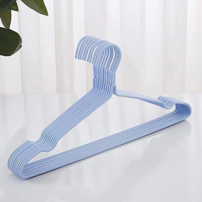 简尚恩 衣架 浅蓝 凹槽款 40cm 20个 0.49元