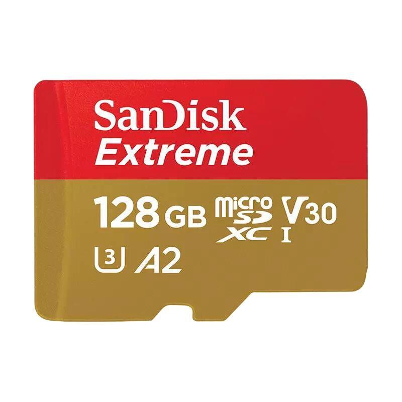 SanDisk 闪迪 Extreme 至尊极速移动系列 MicroSD存储卡 128GB（U3、V30、A2） 89.9元（