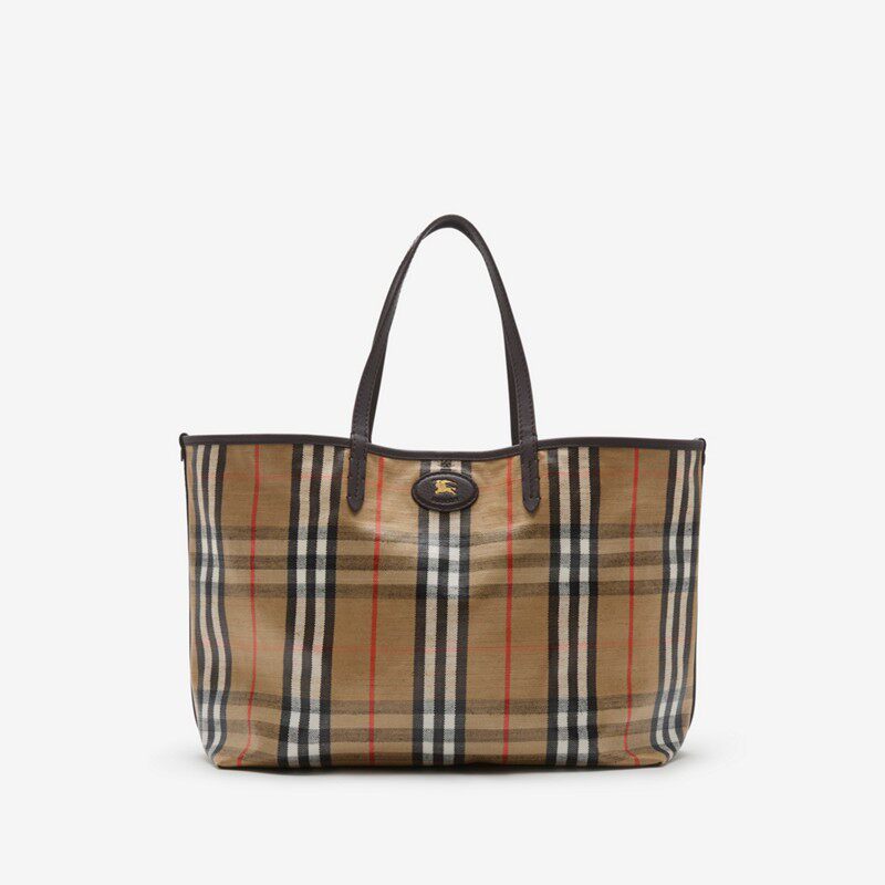 移动端：BURBERRY 女士 中号 Highlands 托特包 81122221 10325元（淘金币可抵103.25元