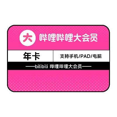 bilibili哔哩哔哩B站大会员12个月年卡 88元（需用券）