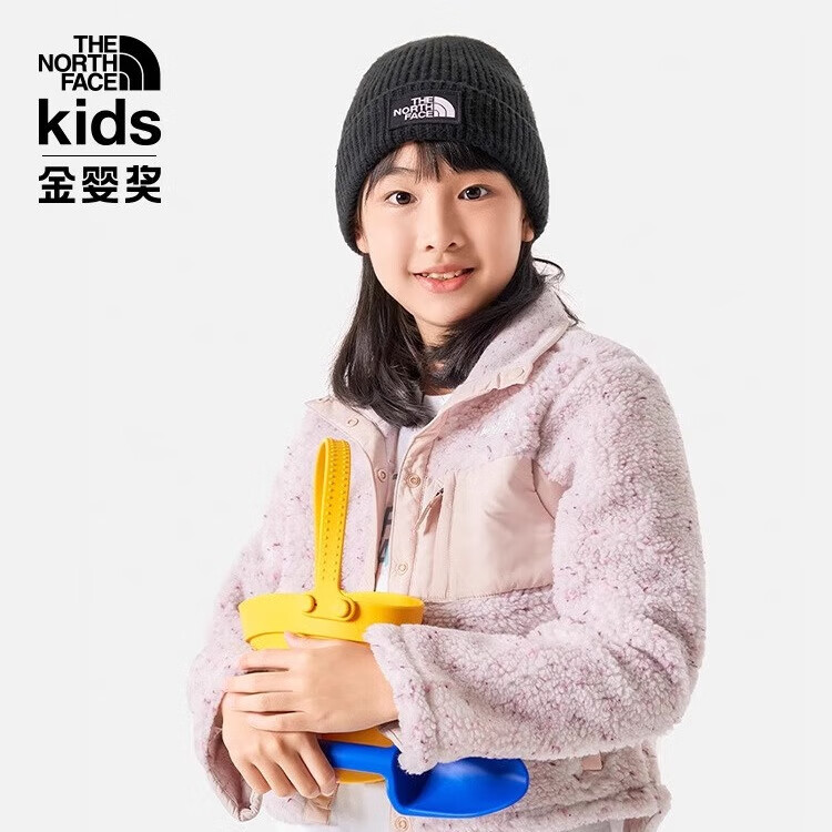 THE NORTH FACE 北面 童装仿羊羔绒抓绒外套儿童女保暖23冬新款|82TE JK3/黑色 140cm