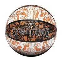 斯伯丁 SPALDING 涂鸦系列 橡胶篮球 84-502Y 白/黑/橘 7号/标准 ￥27.18