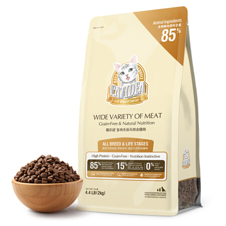 Myfoodie 麦富迪 CATIDEA 猫乐适 宠物猫粮多肉无谷天然粮65 含肉量10kg 219元