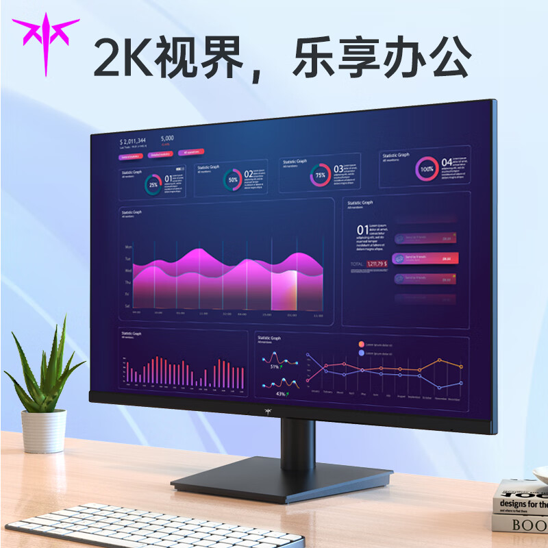 KTC H27T13 27英寸 IPS G-sync FreeSync 显示器（2560×1440、100Hz、100%sRGB、HDR10） 594.51