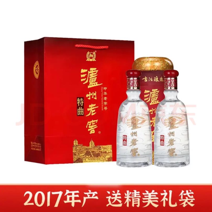 泸州老窖 特曲古法酿造 浓香型白酒 52度 500mL 2瓶 送礼袋 366.01元（需用券）