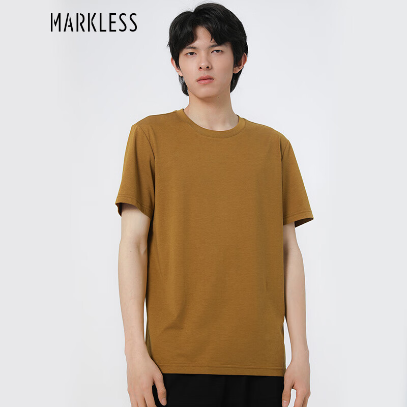 Markless 夏季新款凉感T恤TXB2626M-1 落日黄 L 39元（需用券）