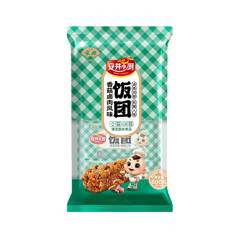 Anjoy 安井 香菇卤肉风味饭团 600g 4个装 冷冻速食饭团 微波炉加热方便速食 29