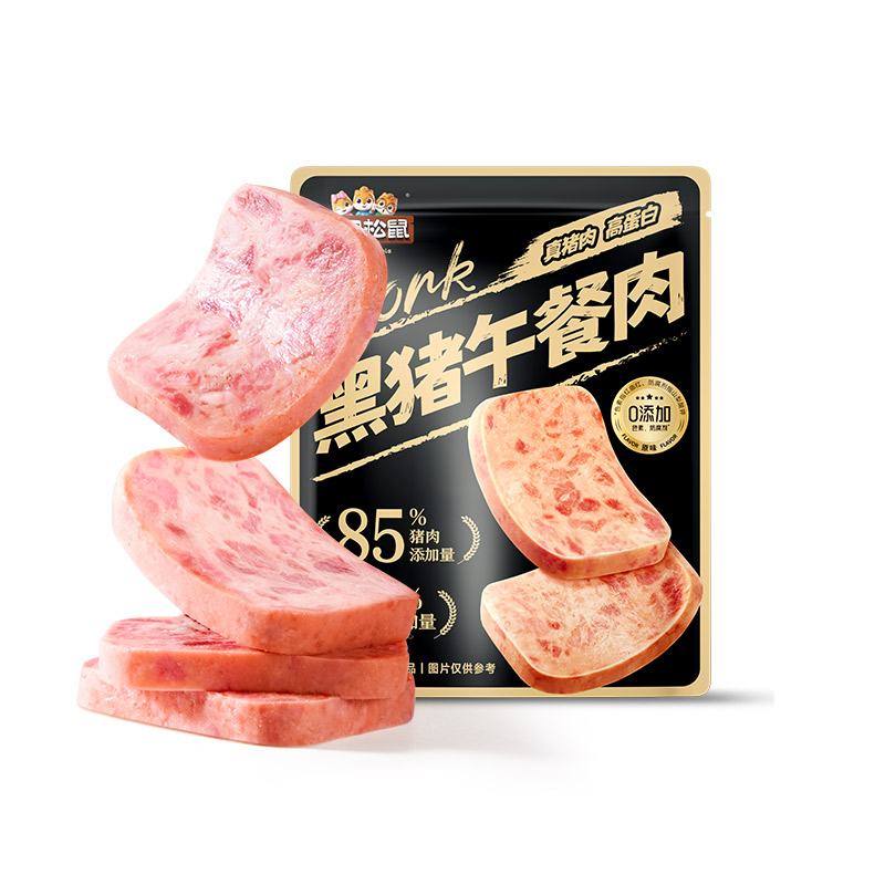 三只松鼠 黑猪肉午餐肉300g 券后16.9元