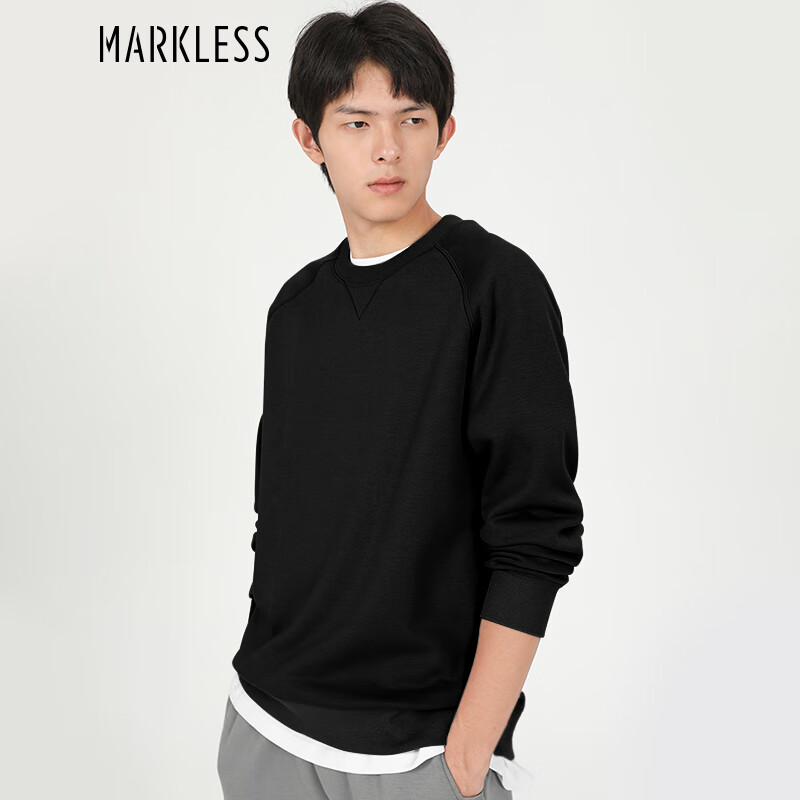 Markless 男士加绒长袖纯色宽松卫衣 79元（需用券）