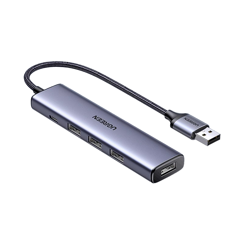 UGREEN 绿联 usb扩展器USB3.0接口【USB3.0x4】黑色胶壳款/线长0.15M ￥25.9