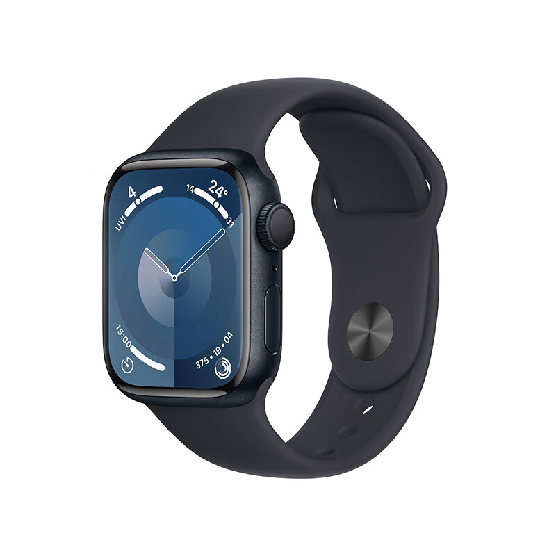 Apple 苹果 Watch Series 9 智能手表 GPS款 41mm 午夜色 橡胶表带 S/M 2499元（需用券