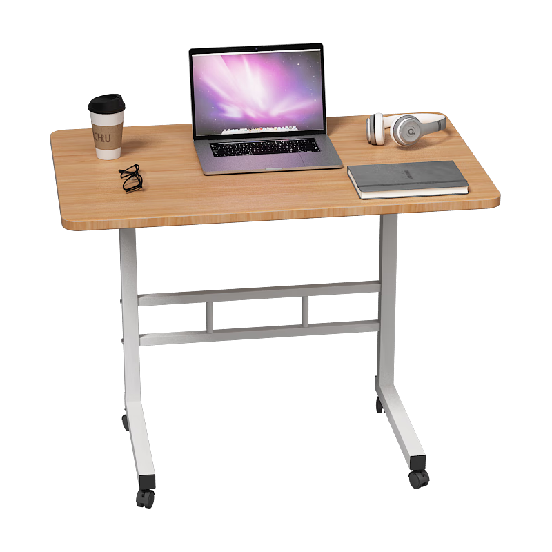 移动端、京东百亿补贴：安尔雅 床边电脑桌带轮可移动懒人升降学习桌子床