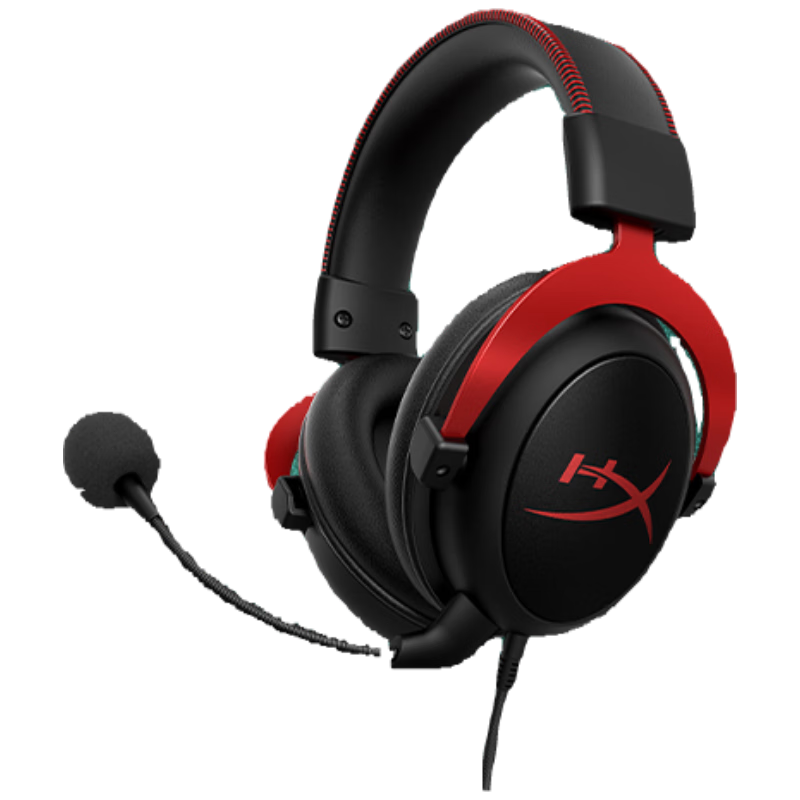 plus会员：极度未知（HYPERX）Cloud II 飓风2黑红 有线 虚拟7.1环绕音 听声辨位 