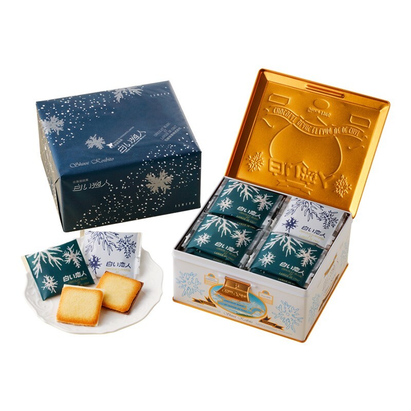 白色恋人日本原装进口北海道白色恋人黑白混合巧克力曲奇夹心饼干36枚