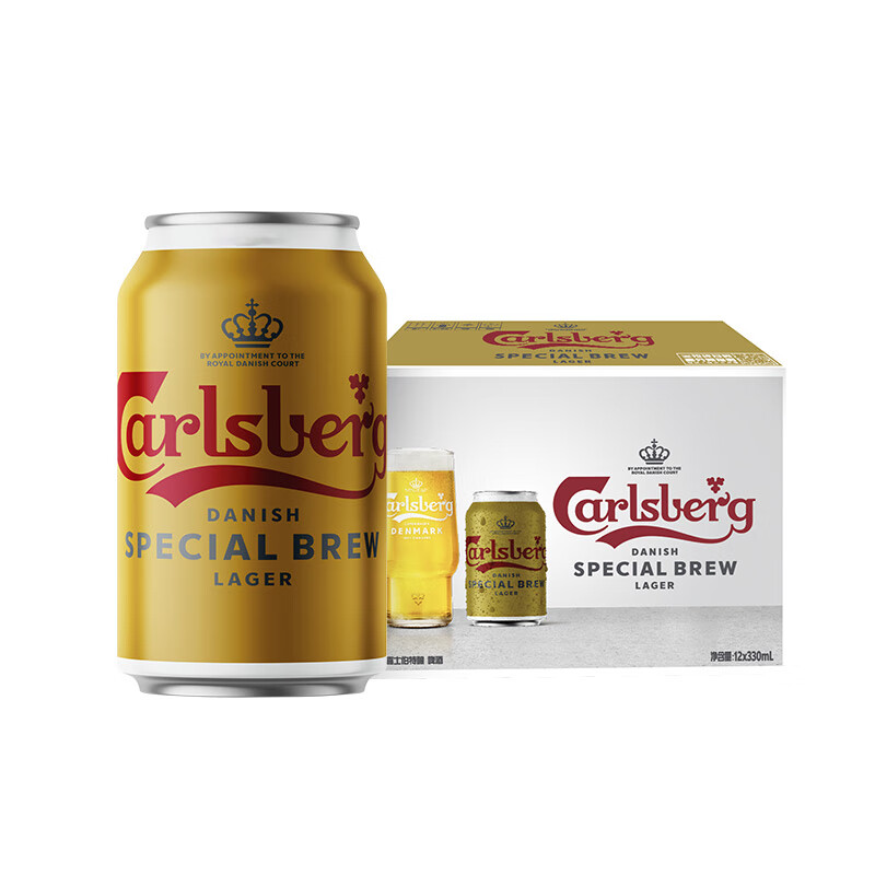 嘉士伯 Carlsberg 金牌拉格特酿烈性啤酒 330ml*12罐 54元（需用券）