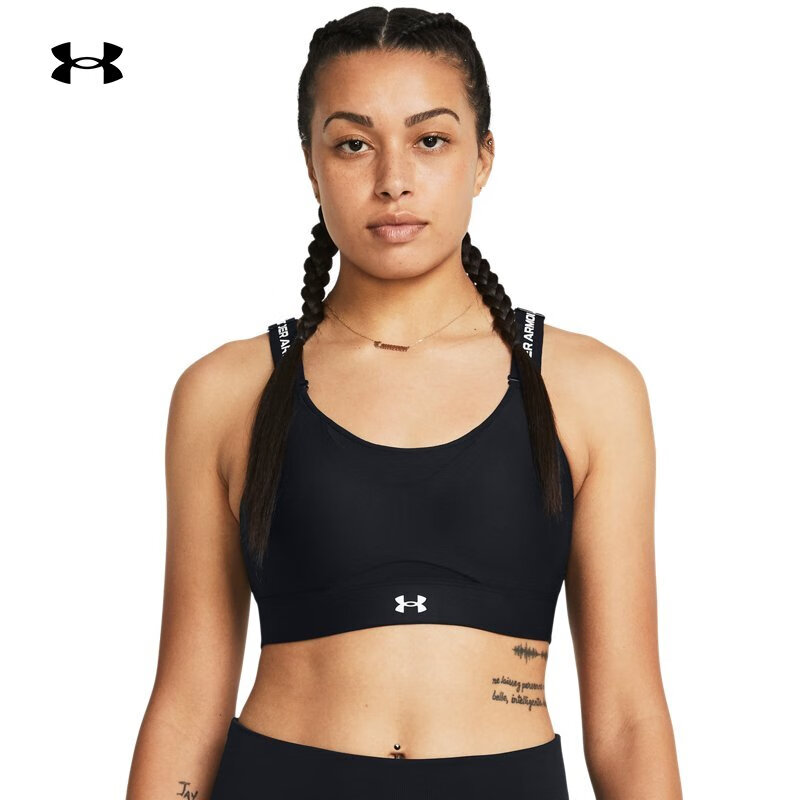 安德玛 UNDERARMOUR）春夏Infinity 2.0女子训练运动内衣-高强度1384112 黑色001 L D-DD